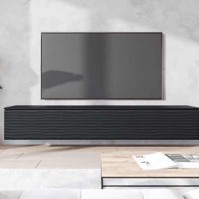 TV stolek s LED osvětlením 180 cm WILLA D - černý grafit 2