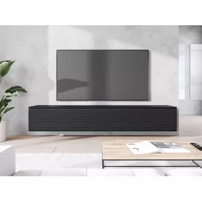 TV stolek s LED osvětlením 180 cm WILLA D - černý grafit 2