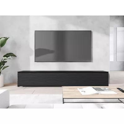 TV stolek s LED osvětlením 180 cm WILLA D - černý grafit 2