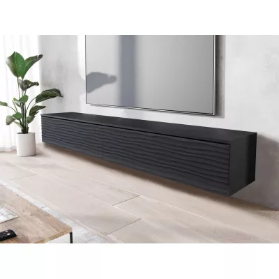 TV stolek s LED osvětlením 180 cm WILLA D - černý grafit 2