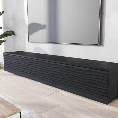 TV stolek s LED osvětlením 180 cm WILLA D - černý grafit 2
