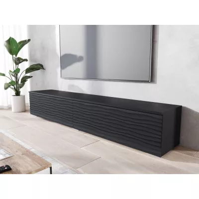 TV stolek s LED osvětlením 180 cm WILLA D - černý grafit 2