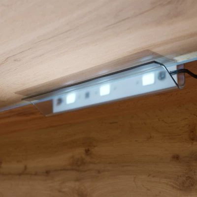 TV stolek s LED osvětlením 180 cm WILLA D - černý grafit 2