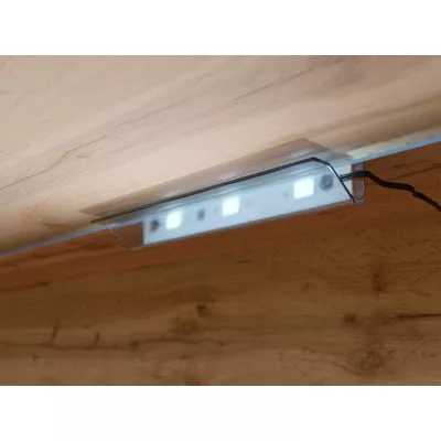 TV stolek s LED osvětlením 180 cm WILLA D - černý grafit 2