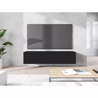 Televizní skříňka s LED osvětlením 140 cm WILLA D - černá grafitová