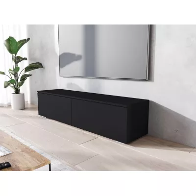 Televizní skříňka s LED osvětlením 140 cm WILLA D - černá grafitová