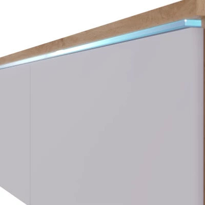 Televizní skříňka s LED osvětlením 140 cm WILLA D - černá grafitová
