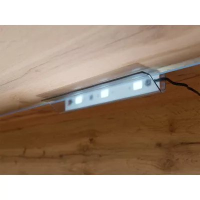 Televizní skříňka s LED osvětlením 140 cm WILLA D - černá grafitová