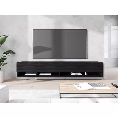 TV stolek s LED RGB osvětlením 180 cm WILLA A - černý grafit 2