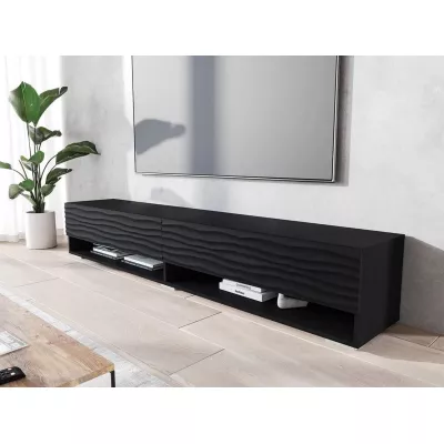 TV stolek s LED RGB osvětlením 180 cm WILLA A - černý grafit 2