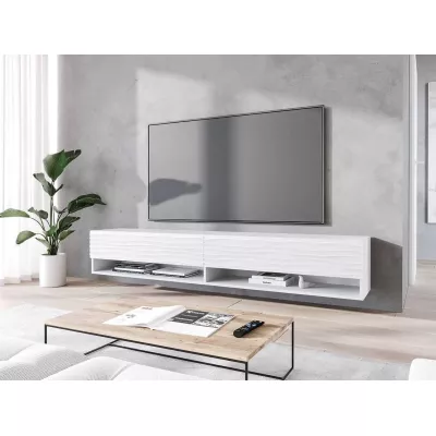 TV stolek s LED RGB osvětlením 180 cm WILLA A - bílý