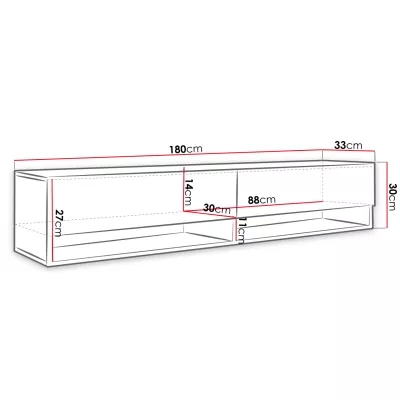 TV stolek 180 cm WILLA A - bílý