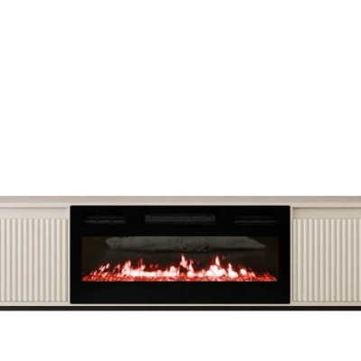 TV stolek s elektrickým krbem REMY - kašmír