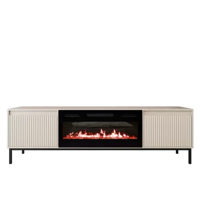 TV stolek s elektrickým krbem REMY - kašmír