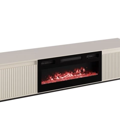 TV stolek s elektrickým krbem REMY - kašmír