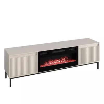 TV stolek s elektrickým krbem REMY - kašmír