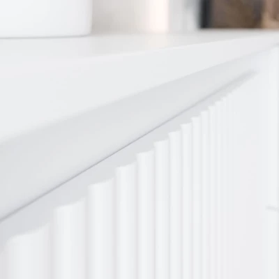 TV stolek s elektrickým krbem REMY - bílý