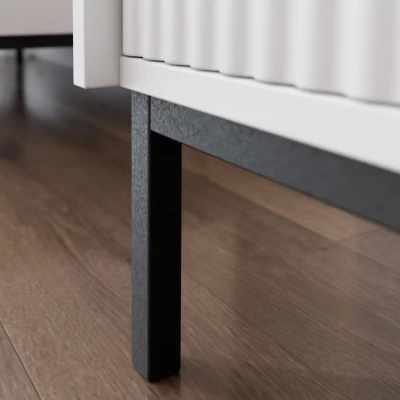 TV stolek s elektrickým krbem REMY - bílý