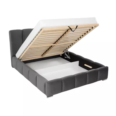 Čalouněná manželská postel 160x200 MIDKIFF - indická růžová