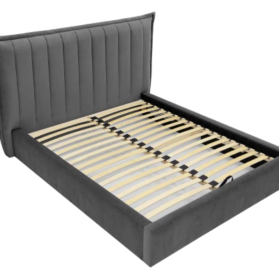 Manželská čalouněná postel 160x200 AMOL - špinavá bílá