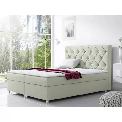 Hotelová dvoulůžková postel 180x200 NITKA - slonovinová kost + topper ZDARMA