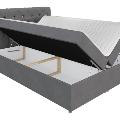 Hotelová dvoulůžková postel 180x200 NITKA - slonovinová kost + topper ZDARMA