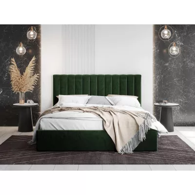 Čalouněná jednolůžková postel 120x200 SELHOM - zelená