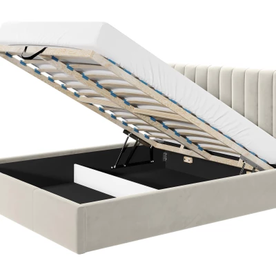 Čalouněná manželská postel 160x200 SELHOM - zelená