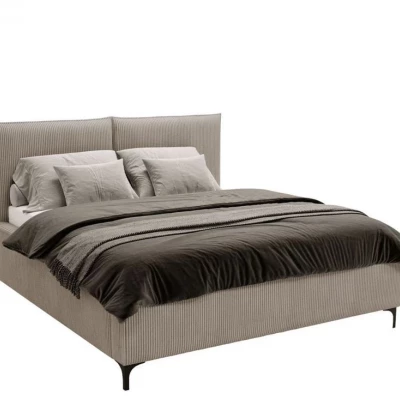 Čalouněná jednolůžková postel 120x200 SKUMA - béžová