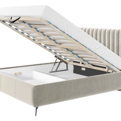 Jednolůžková postel s úložným prostorem 120x200 TANIX - béžová