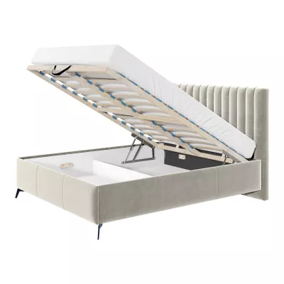 Jednolůžková postel s úložným prostorem 120x200 TANIX - béžová