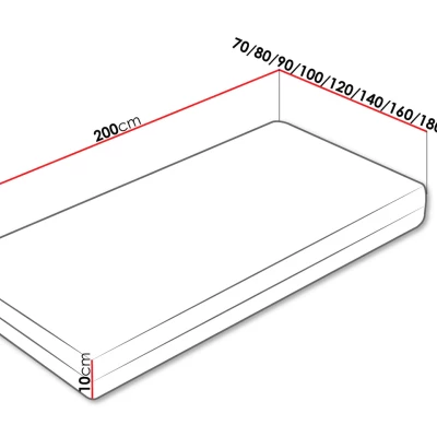 Pěnová matrace s kokosovou rohoží 90x200 CHAPS 1