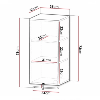 Koupelnová horní skříňka PALOMA - černá