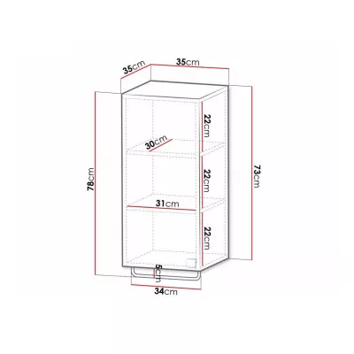 Koupelnová horní skříňka PALOMA - černá