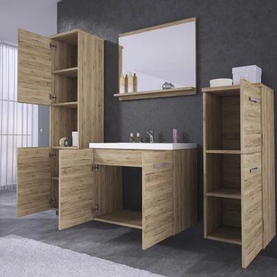 Koupelnová sestava s umyvadlem WHITNEY - dub wotan