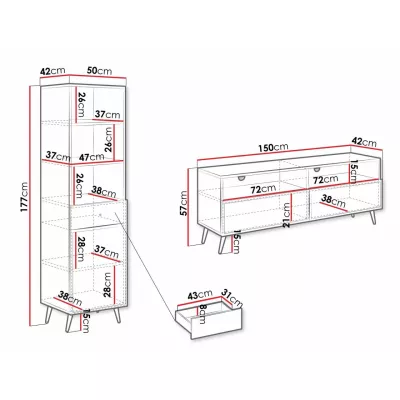 Stěna do obývacího pokoje TAGO 4 - písková béžová