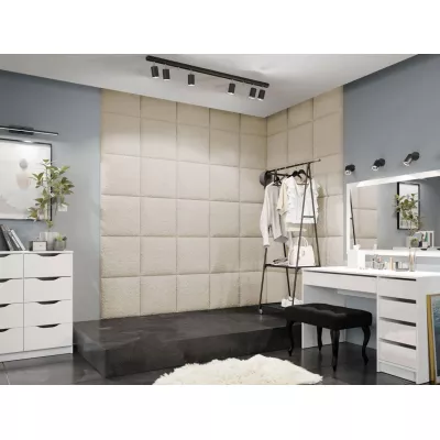 Čalouněný nástěnný panel 42x42 PAG - světlý béžový