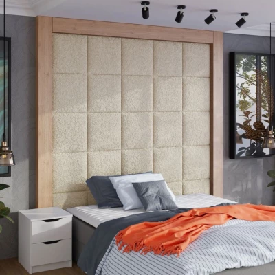 Čalouněný nástěnný panel 42x42 PAG - světlý béžový