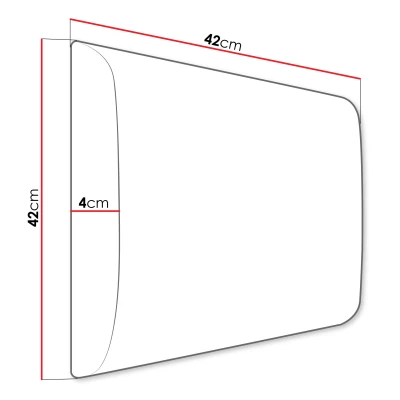 Čalouněný nástěnný panel 42x42 PAG - šedý