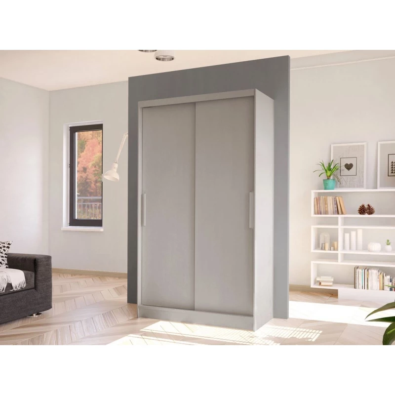 Úzká šatní skříň 100 cm s posuvnými dveřmi ARAPO 1 - kašmír