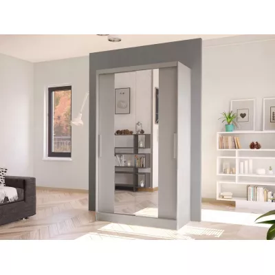 Úzká šatní skříň 100 cm se zrcadlem ARAPO 2 - kašmír