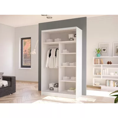 Úzká šatní skříň 100 cm se zrcadlem ARAPO 2 - kašmír