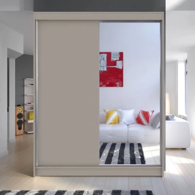 Šatní skříň se zrcadlem 150 cm PIRITU 1 - kašmír