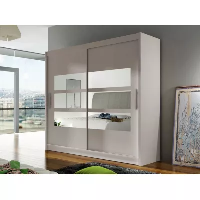 Šatní skříň se zrcadlem 180 cm FLORENCIO 3 - kašmír