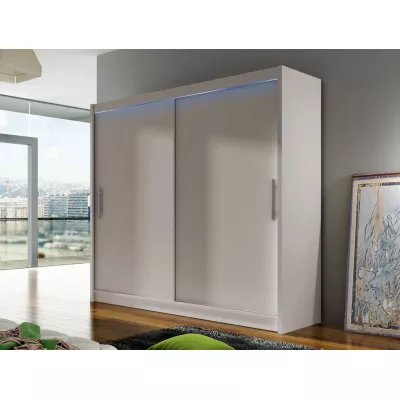 Šatní skříň 180 cm s posuvnými dveřmi a LED osvětlením FLORENCIO 1 - kašmír