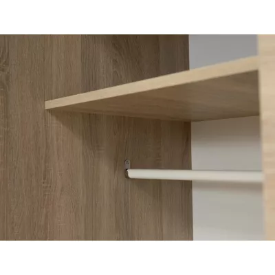 Šatní skříň 180 cm s posuvnými dveřmi a LED osvětlením FLORENCIO 1 - kašmír