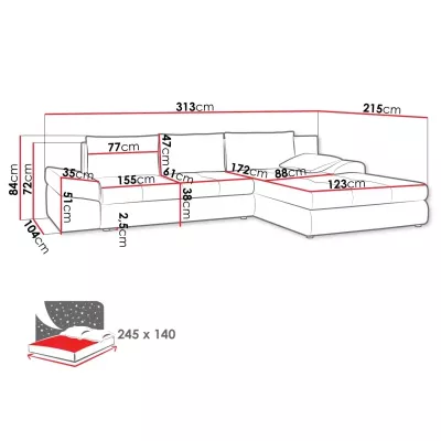 Rohová sedací souprava ARANKA - šedá