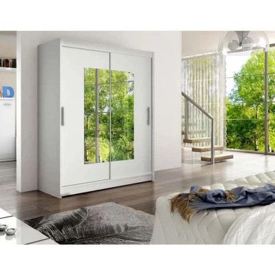 Šatní skříň se zrcadlem 150 cm ELADIO 3 - bílá