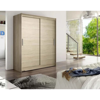 Šatní skříň 150 cm s posuvnými dveřmi ELADIO 1 - dub sonoma