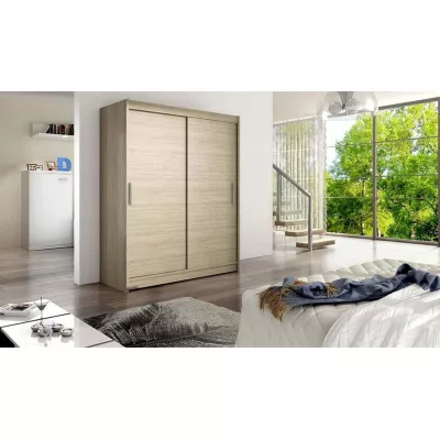 Šatní skříň 150 cm s posuvnými dveřmi ELADIO 1 - dub sonoma